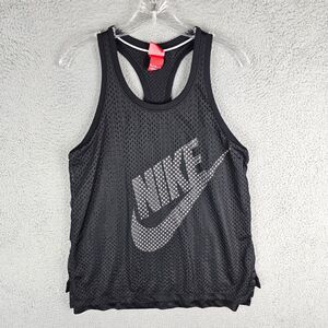 Nike Dual Layer Mesh Running Racerback Tank Top Women's Size Medium 726108-010